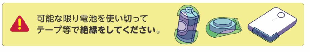 リチウムイオン電池ゴミの注意事項